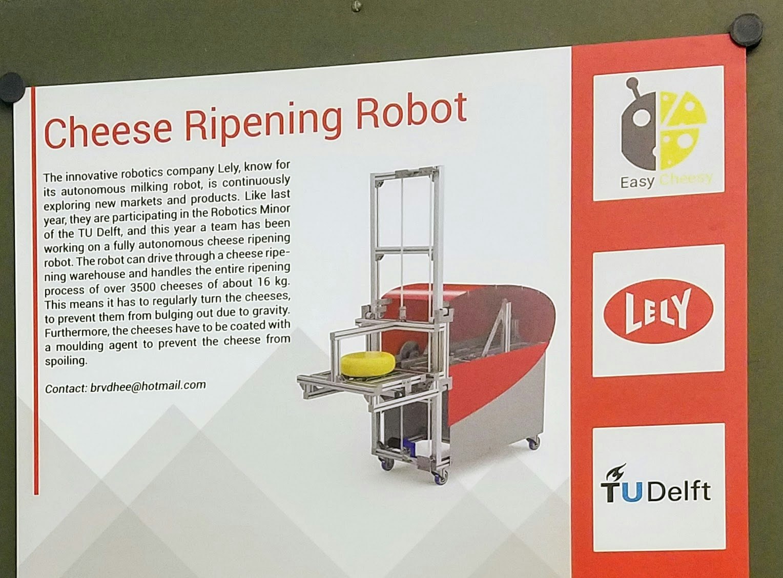 Cheese-flipping robot built for Lely