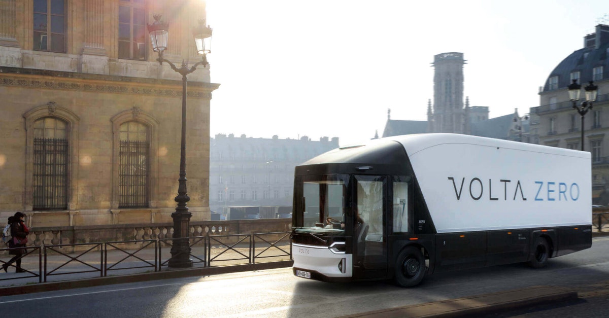 A Volta Trucks electric vehicle